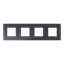 Frame 4-gang / 2+2+2+2-modules - ABB logo - S - Tacteo Black thumbnail 1