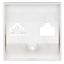 Cover for single data sockets, silver thumbnail 2