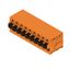 Printed circuit board terminals, 5.00 mm, Number of poles: 9, 90°, Solder pin length (l): 3.5 mm, tinned, orange, PUSH IN with actuator, Clamping range, max. : 2.5 mm², Box thumbnail 3