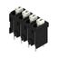 Printed circuit board terminals, 5.00 mm, Number of poles: 4, 180°, Solder pin length (l): 3.5 mm, black, PUSH IN with actuator, Clamping range, max. : 1.5 mm², Tube thumbnail 4