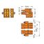 2-conductor female connector Push-in CAGE CLAMP® 2.5 mm² orange thumbnail 2