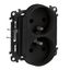 2X2P+E SOCKET WITH SHUTTERS, AUTO SPECIAL POLAND BLACK thumbnail 2