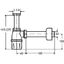 Bottle trap without outlet 11/4"x32, white thumbnail 2