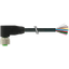 M12 female 90° A-cod. with cable PUR 12x0.14 bk UL/CSA+drag ch. 0.5m thumbnail 1