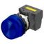 M22N Indicator, Plastic projected, Blue, Blue, 220/230/240 VAC, push-i A2265060M thumbnail 3