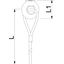 QWT RO 3 1M G Suspension wire with eyelet 3x1000mm thumbnail 2