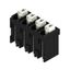 Printed circuit board terminals, 5.00 mm, Number of poles: 4, 180°, Solder pin length (l): 1.5 mm, black, PUSH IN with actuator, Clamping range, max. : 1.5 mm², Tube thumbnail 2