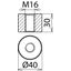 Welding-type connector, with M16 female thread St/galZn - KIT - thumbnail 2