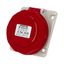 Socket 16/400V 4-pole IP67 built-in angled thumbnail 1