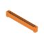 PCB plug-in connector, male header, Flange, THT solder connection, 5.08 mm, Number of poles: 15, 180°, Solder pin length (l): 3.2 mm, tinned, orange, Box thumbnail 2