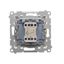 Two-way switch with LED illumination - separate backlight for each key, (module), Simon 24, IP20, 10AX, graphite mat thumbnail 2