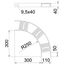 SLZB 90 100 ALU 90° bend with Z-rung B110mm thumbnail 2