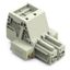 1-conductor female connector Push-in CAGE CLAMP® 10 mm² light gray thumbnail 1