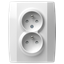 SOCKET FRENCH DOUBLE 2P+E 16A 250V~ PW 4417070 thumbnail 1