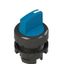 Short handle selector, 3 positions blue with marking thumbnail 1