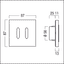 LM-RCW2 b+c - Rocker switch, 2x, light, white thumbnail 2