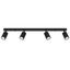 BLACK CARBON CEILING LAMP OBLONG STRIP WITH 4 MOVABLE GU10 SPOTLIGHTS thumbnail 8