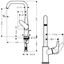 Focus 240 sink mixer with pop-up, chrome thumbnail 2
