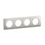PLATE 4 GANG SATIN ALUMINIUM thumbnail 1