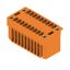 PCB plug-in connector, male header, Flange, THT solder connection, 3.81 mm, Number of poles: 18, 180°, Solder pin length (l): 3.2 mm, tinned, orange, Box thumbnail 2