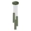 HANGING LAMP CYLINDRICAL GREEN LAMPSHADES WITH ELEGANT CARBON GROOVING 3XGU10 thumbnail 1