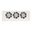 Roof fan-unit with 3 fans and thermostat, 19", 4U, RAL7035 thumbnail 3