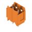 PCB plug-in connector, male header, Dovetails for fixing blocks, THT solder connection, 5.00 mm, Number of poles: 2, 180°, Solder pin length (l): 3.2 mm, tinned, orange, Box thumbnail 3