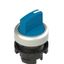 Short handle selector, 3 positions blue with marking thumbnail 1