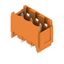 PCB plug-in connector, male header, Dovetails for fixing blocks, THT solder connection, 5.08 mm, Number of poles: 3, 180°, Solder pin length (l): 3.2 mm, tinned, orange, Box thumbnail 3