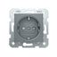Socket outlet with safety shutter, anthracite, screw clamps thumbnail 1