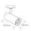 WHITE COB 10W WW TRACK SPOT 230V thumbnail 3