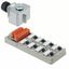 Hood version with M20 outlet, M12, 30 V, A-coded, LED: Yes, LED initiator: Yes, Wiring type: PNP thumbnail 1