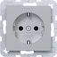 SCHUKO wall socket, Safety Plus, plug-in type, A.x/C.x, titanium thumbnail 1
