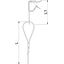 QWT TK 1 1M G Suspension wire with purlin fixin 1x1000mm thumbnail 2