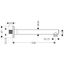 Vernis Shape shower head holder, wall-mounted 24cm, black thumbnail 2