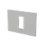 Frame 1 module - Niessen logo - Silver thumbnail 2