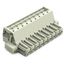 1-conductor female connector Push-in CAGE CLAMP® 10 mm² light gray thumbnail 1