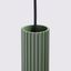 HANGING LAMP CYLINDRICAL GREEN LAMPSHADES WITH ELEGANT CARBON GROOVING 3XGU10 thumbnail 3
