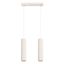 HANGING LAMP WITH TWO HANGS AND BEIGE GROOVED LAMPSHADES, CARBON SERIES thumbnail 2