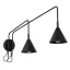 Wall lamp NOX 2 black with a switch thumbnail 1