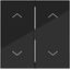 Double seesaw, with printed two arrow symbols, A.x/C.x, night black glazed. thumbnail 1