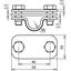 UNI disconnecting clamp StSt w. intermediate plate f. Rd 16/Fl 30mm thumbnail 2
