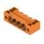 PCB plug-in connector, male header, Flange, THT solder connection, 5.08 mm, Number of poles: 4, 90°, Solder pin length (l): 3.2 mm, tinned, orange, Box thumbnail 3