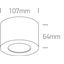 BLACK CYLINDER LED 8W WW 230V DARK LIGHT thumbnail 2