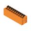 Printed circuit board terminals, 5.00 mm, Number of poles: 10, 180°, Solder pin length (l): 3.5 mm, tinned, orange, PUSH IN with actuator, Clamping range, max. : 2.5 mm², Box thumbnail 2