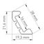 Aluminium profile LBE L-2000mm W-19,3mm H-21,6mm thumbnail 2