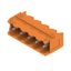PCB plug-in connector, male header, Dovetails for fixing blocks, THT solder connection, 5.08 mm, Number of poles: 5, 90°, Solder pin length (l): 3.2 mm, tinned, orange, Box thumbnail 3