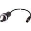 C22-WK3-K20-P1 Changeover switch, With thumb-grip, momentary, 2 N/O, Cable (black) with M12A plug, 4 pole, 0.2 m, 3 positions, Bezel: titanium thumbnail 3