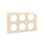 PLATE 2X3 GANG ENAMELLED IVORY thumbnail 2