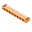PCB plug-in connector, male header, Flange, THT solder connection, 7.62 mm, Number of poles: 5, 90°, Solder pin length (l): 3.2 mm, tinned, orange, Box thumbnail 1